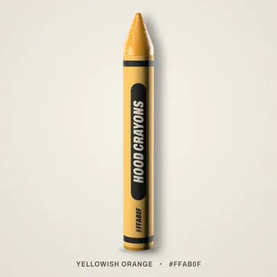 Yellowish Orange crayon, #FFAB0F