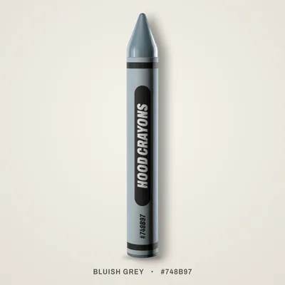 Bluish Grey crayon, #748B97