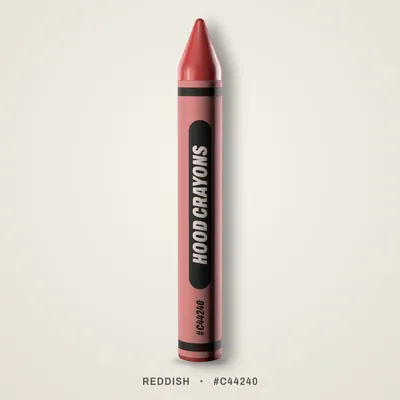 Reddish crayon, #C44240