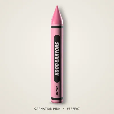 Carnation Pink crayon, #FF7FA7