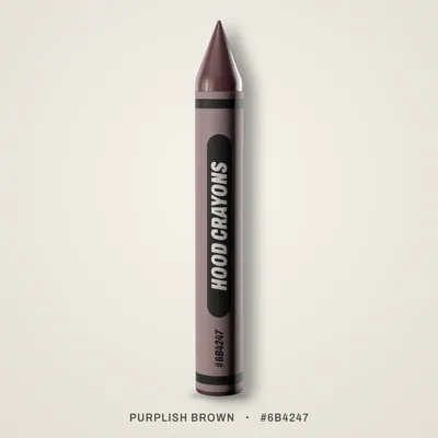 Purplish Brown crayon, #6B4247