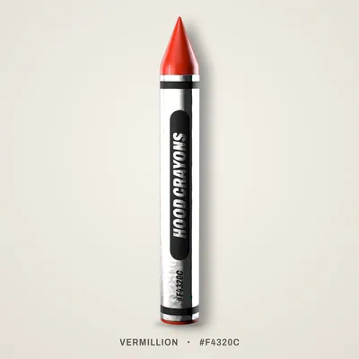 Vermillion crayon, #F4320C