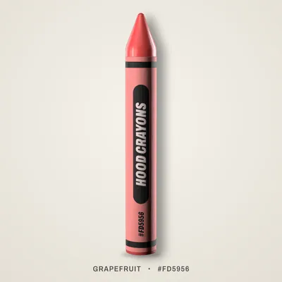 Grapefruit crayon, #FD5956