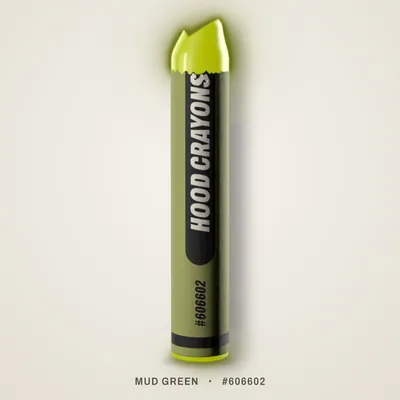 Mud Green crayon, #606602