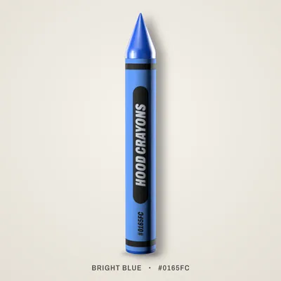 Bright Blue crayon, #0165FC