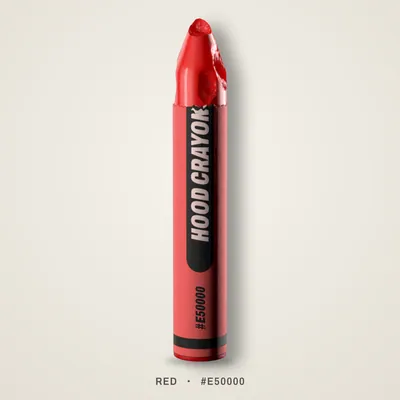 Red crayon, #E50000
