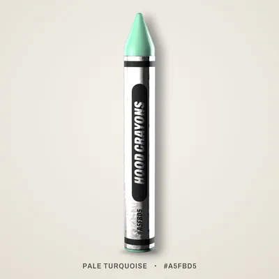 Pale Turquoise crayon, #A5FBD5