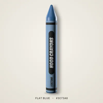 Flat Blue crayon, #3C73A8