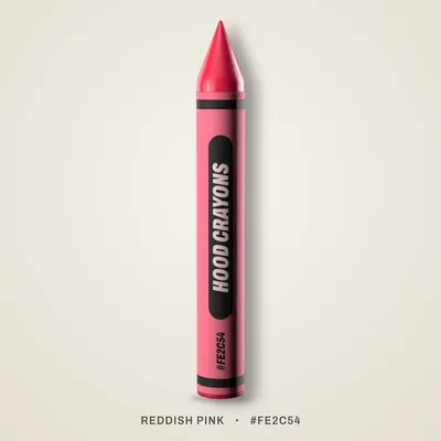 Reddish Pink crayon, #FE2C54