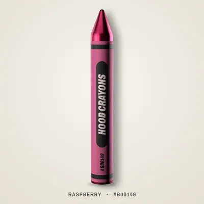 Raspberry crayon, #B00149