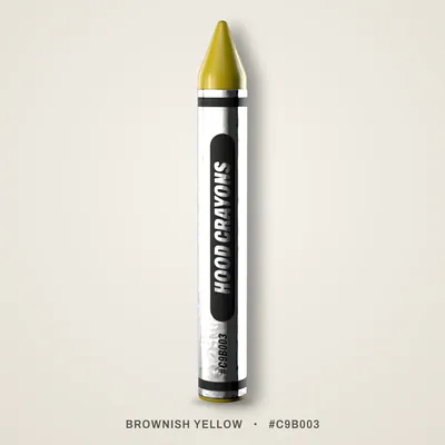 Brownish Yellow crayon, #C9B003