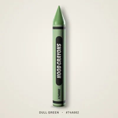 Dull Green crayon, #74A662