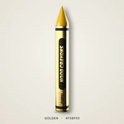Golden crayon, #F5BF03
