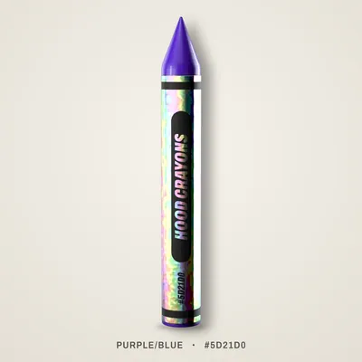 Purple/blue crayon, #5D21D0
