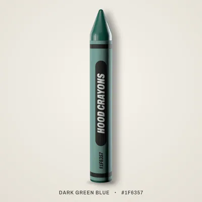 Dark Green Blue crayon, #1F6357