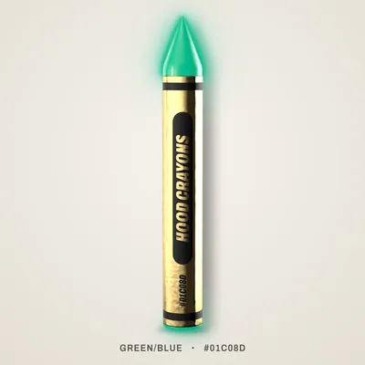 Green/blue crayon, #01C08D