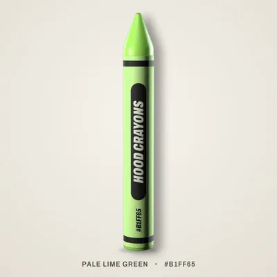 Pale Lime Green crayon, #B1FF65