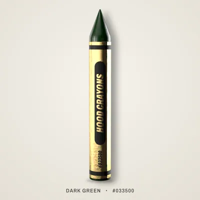 Dark Green crayon, #033500