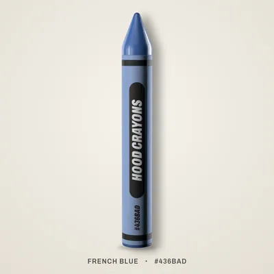 French Blue crayon, #436BAD