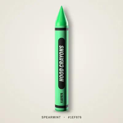 Spearmint crayon, #1EF876