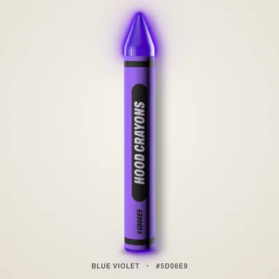 Blue Violet crayon, #5D06E9