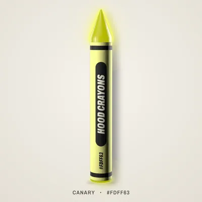 Canary crayon, #FDFF63