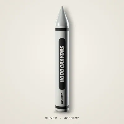 Silver crayon, #C5C9C7