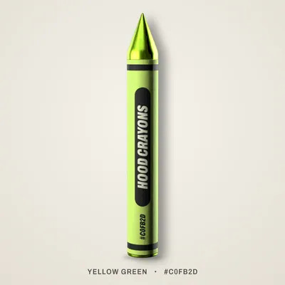 Yellow Green crayon, #C0FB2D