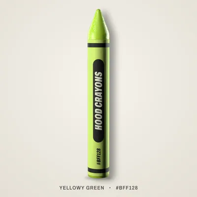 Yellowy Green crayon, #BFF128