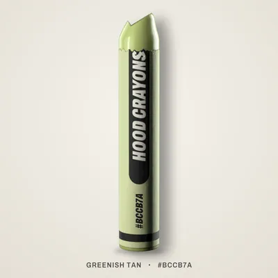 Greenish Tan crayon, #BCCB7A