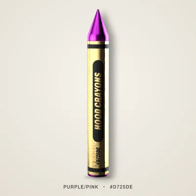Purple/pink crayon, #D725DE