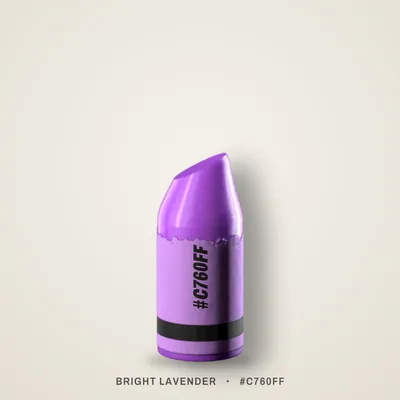 Bright Lavender crayon, #C760FF