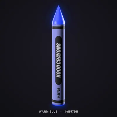 Warm Blue crayon, #4B57DB