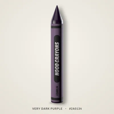 Very Dark Purple crayon, #2A0134