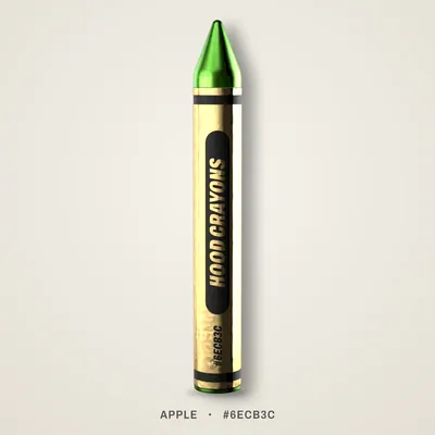 Apple crayon, #6ECB3C