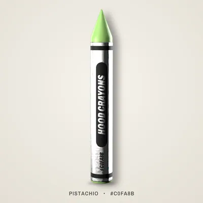 Pistachio crayon, #C0FA8B