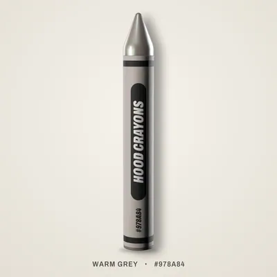 Warm Grey crayon, #978A84