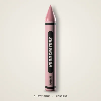 Dusty Pink crayon, #D58A94
