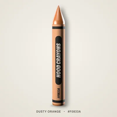 Dusty Orange crayon, #F0833A