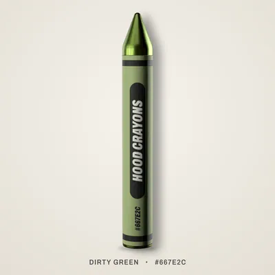Dirty Green crayon, #667E2C