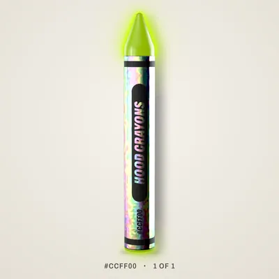 CCFF00 crayon, #CCFF00