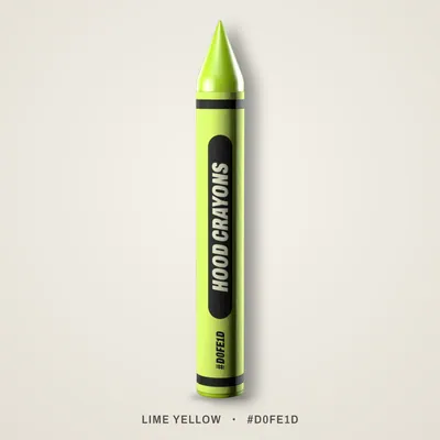 Lime Yellow crayon, #D0FE1D