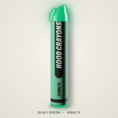 Bluey Green crayon, #2BB179