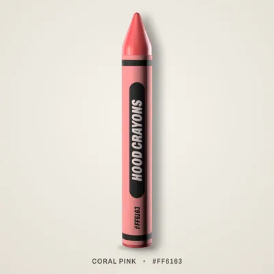 Coral Pink crayon, #FF6163