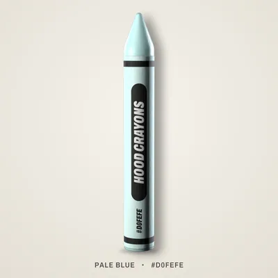 Pale Blue crayon, #D0FEFE
