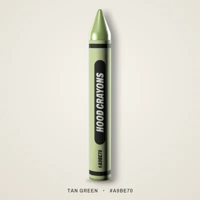 Tan Green crayon, #A9BE70
