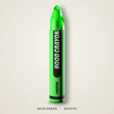 Neon Green crayon, #0CFF0C