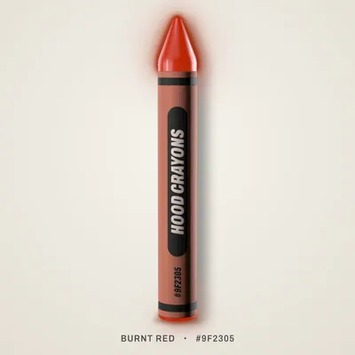 Burnt Red crayon, #9F2305