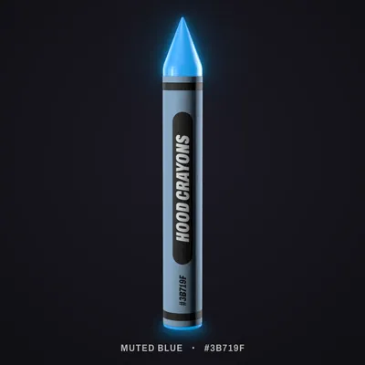 Muted Blue crayon, #3B719F
