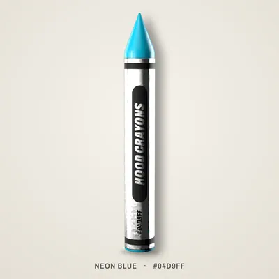Neon Blue crayon, #04D9FF